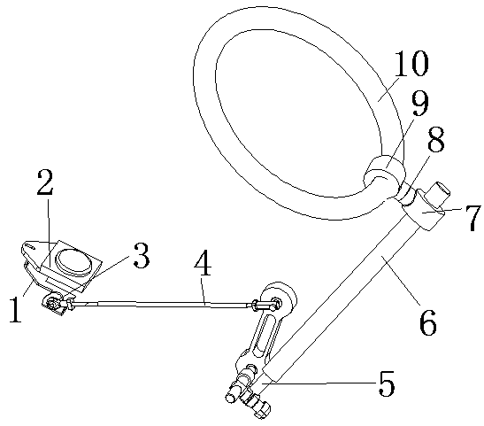 Automobile pedal stroke test device