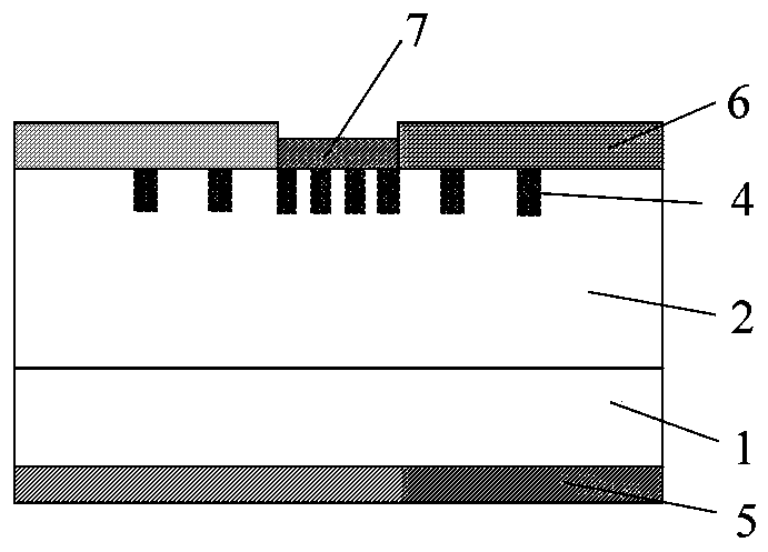 Silicon carbide junction barrier schottky diode and preparation method thereof