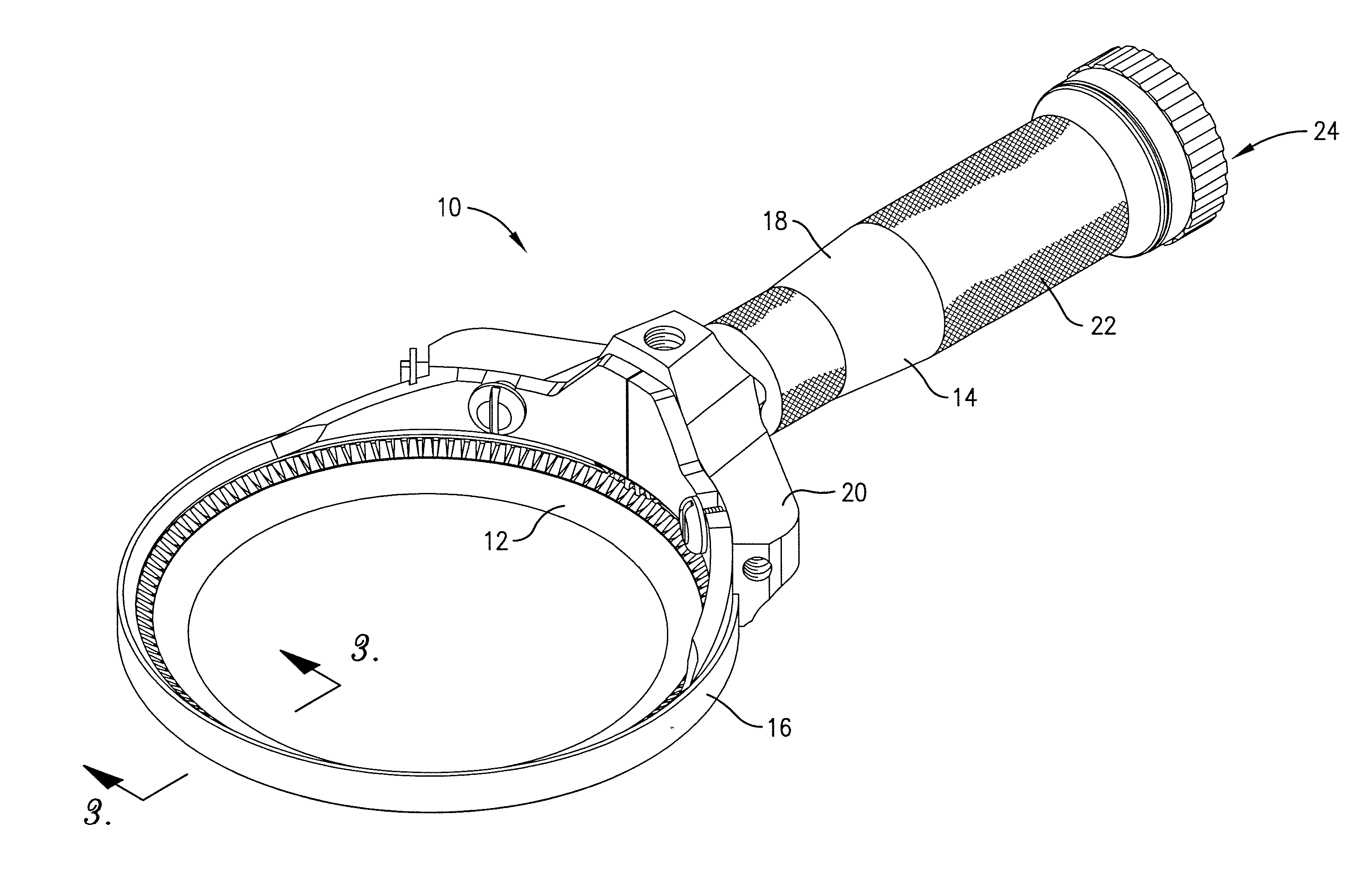 Rotary knife with blade bushing