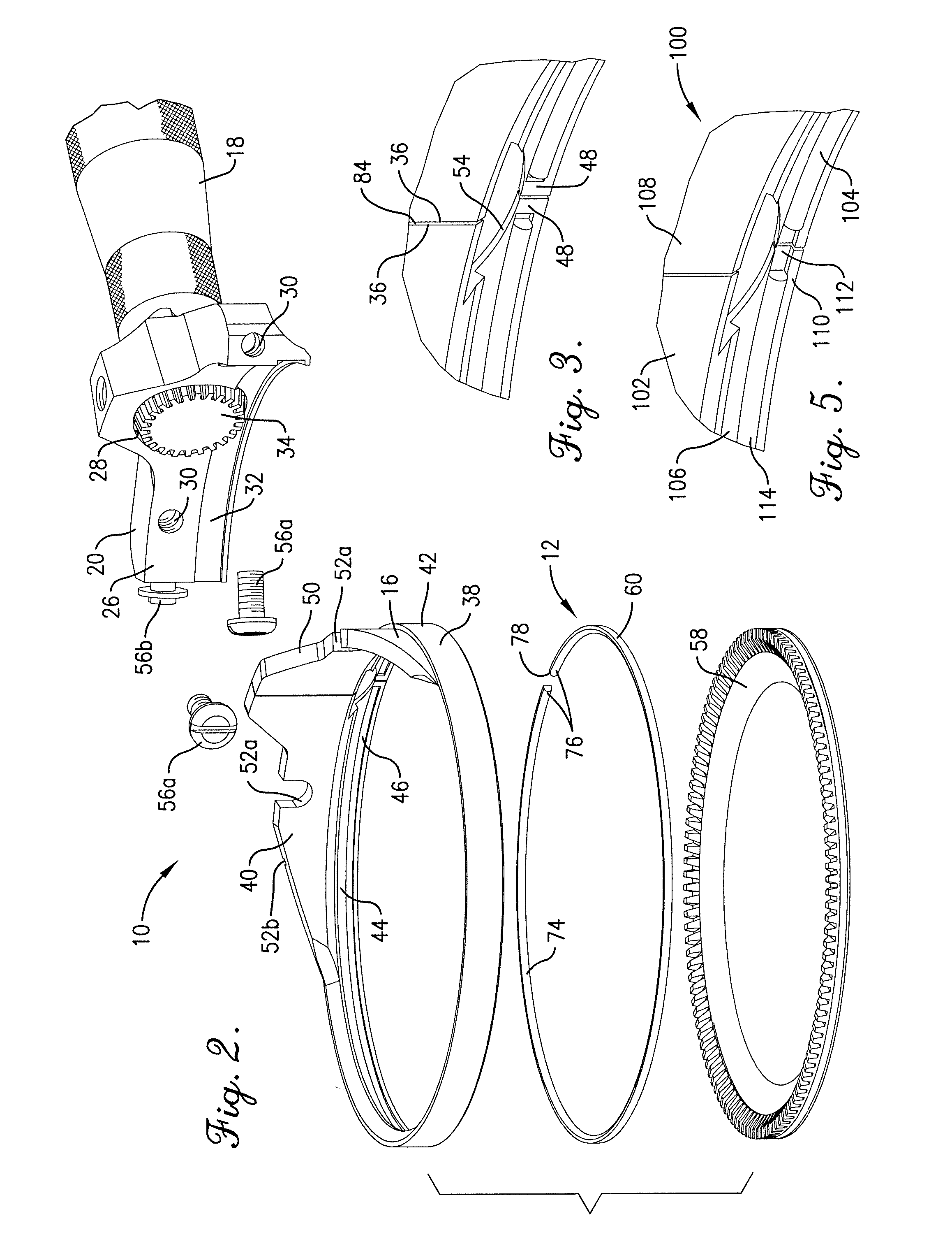 Rotary knife with blade bushing