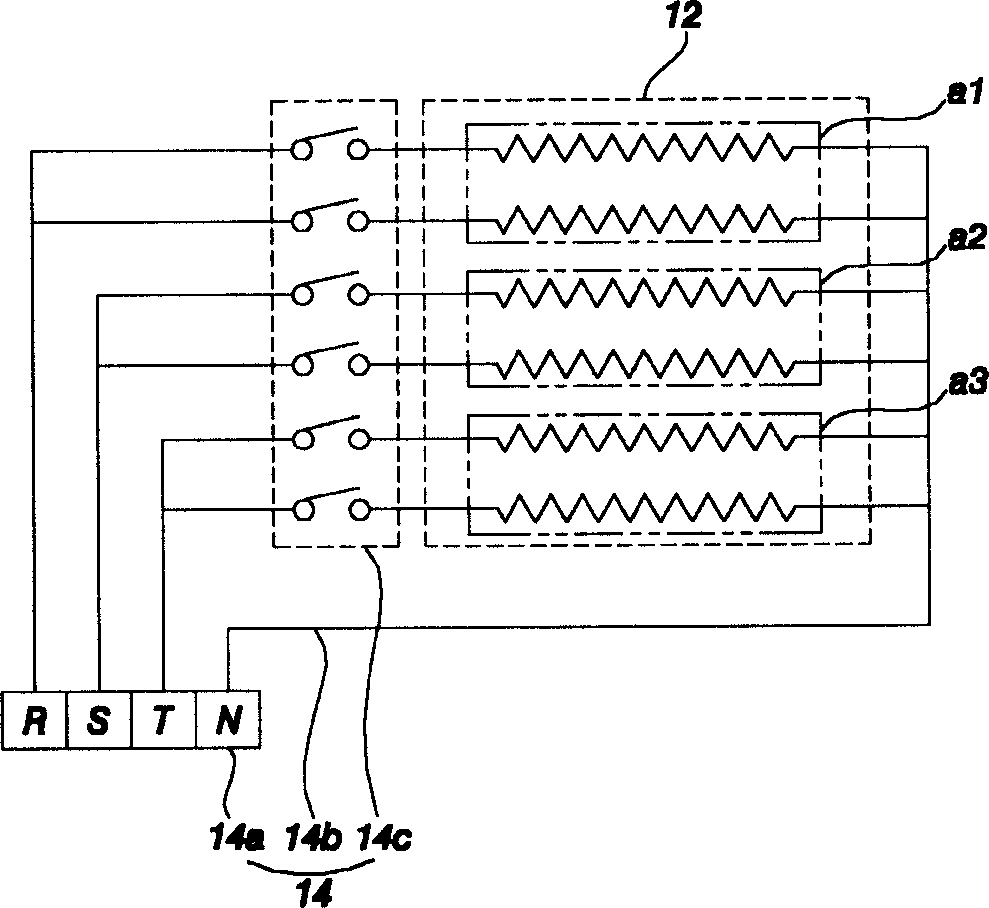 Heating device for air conditioners