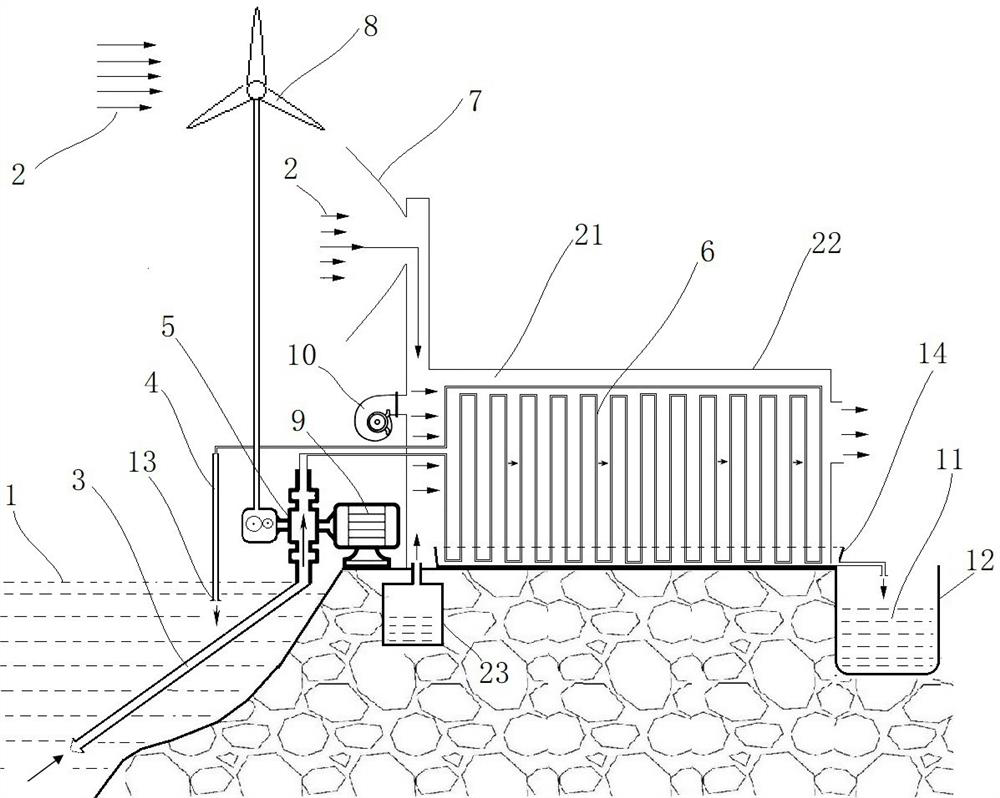 Seawater desalination method and system with nearly zero energy consumption