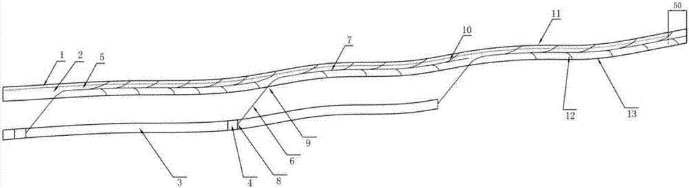 The tunneling method of coal roadway shielding in the advance area of ​​the directional hole in the upward penetration layer on the floor of the outburst coal seam