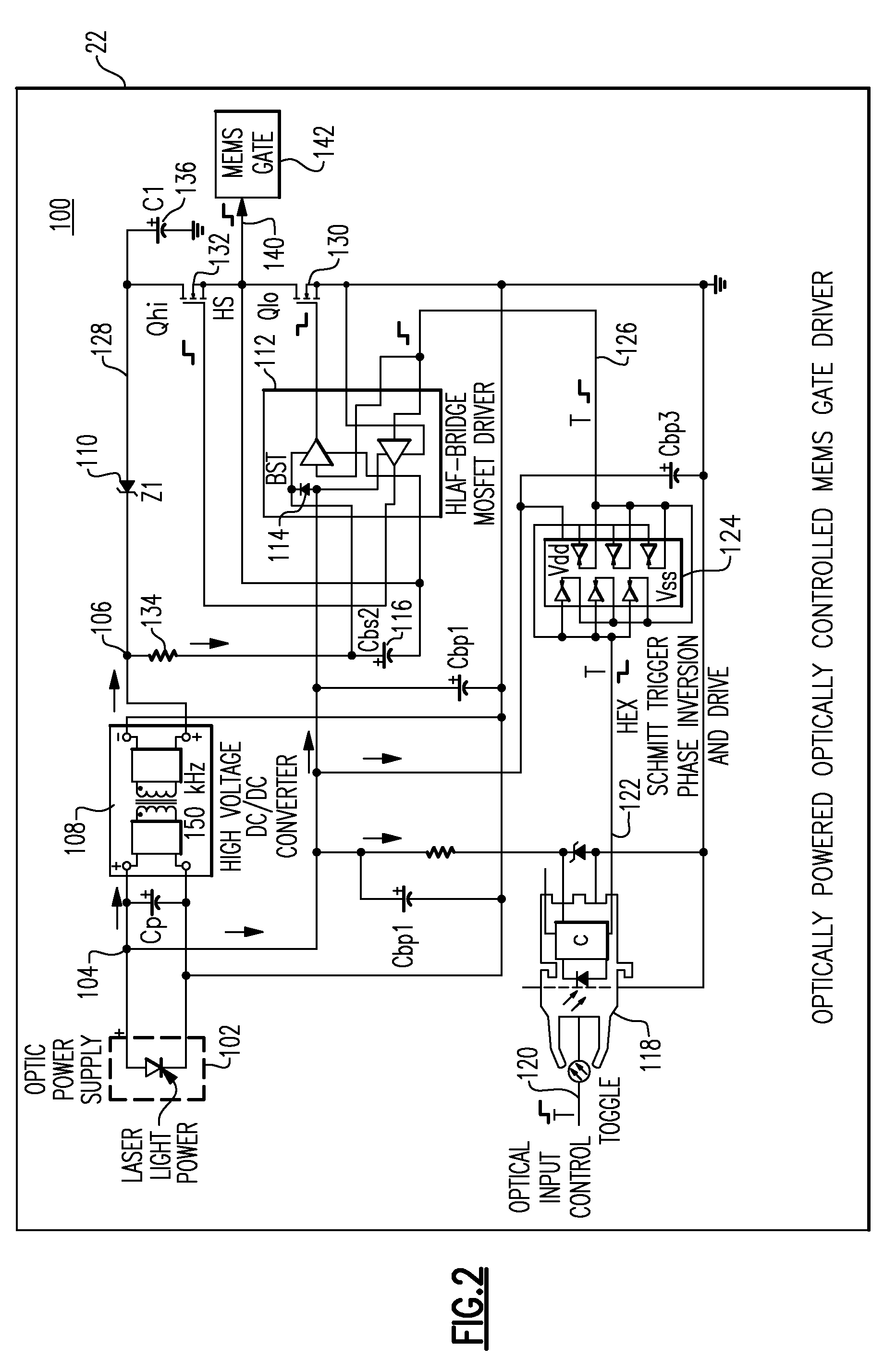 Optically gated MEMS switch