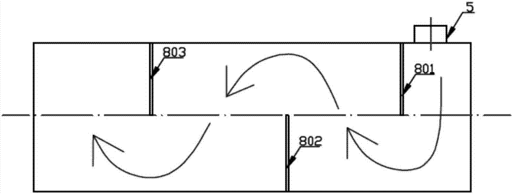 Marine flowing type evaporator and application method thereof