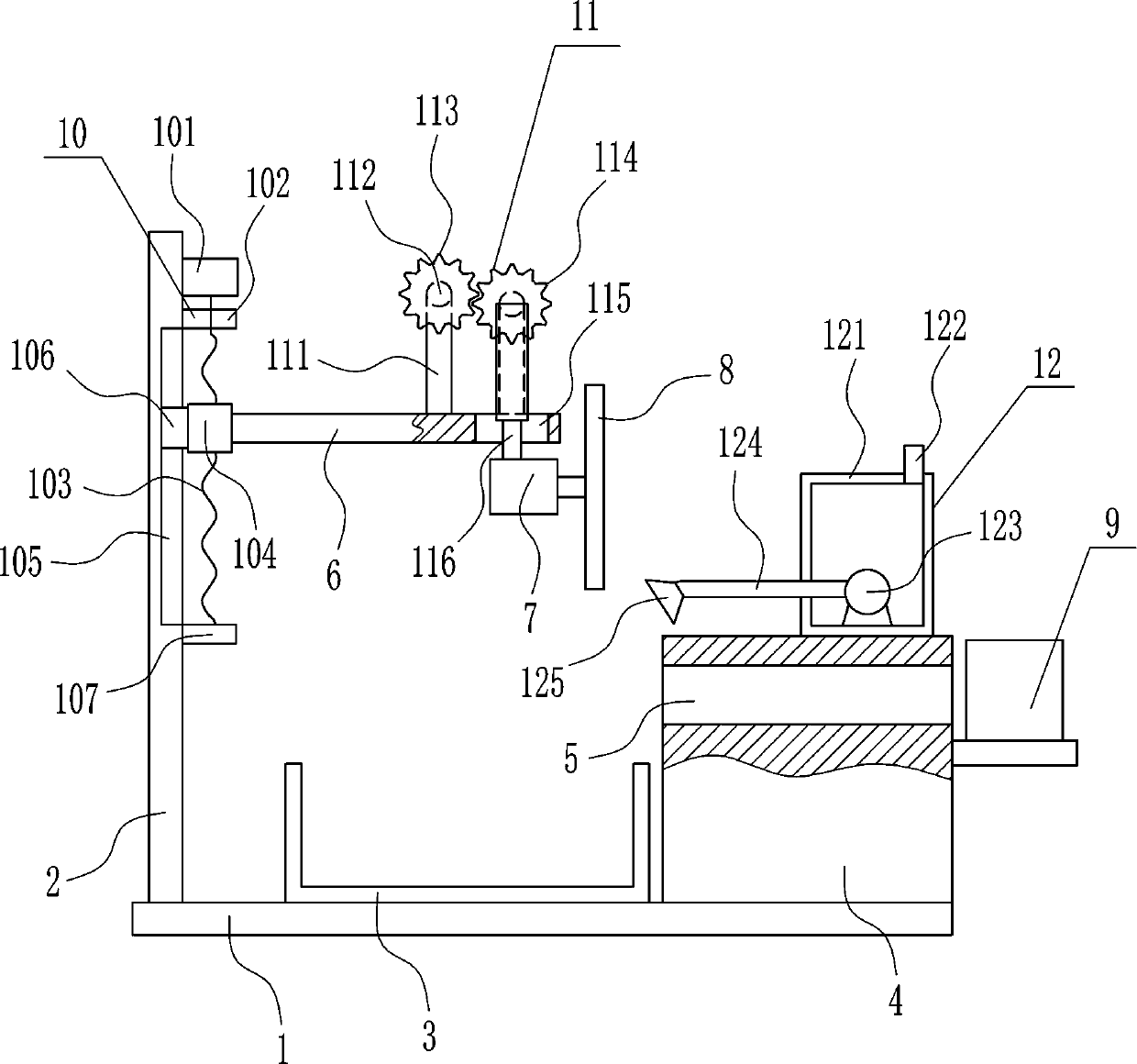 Steel pipe cutting device for engineering material