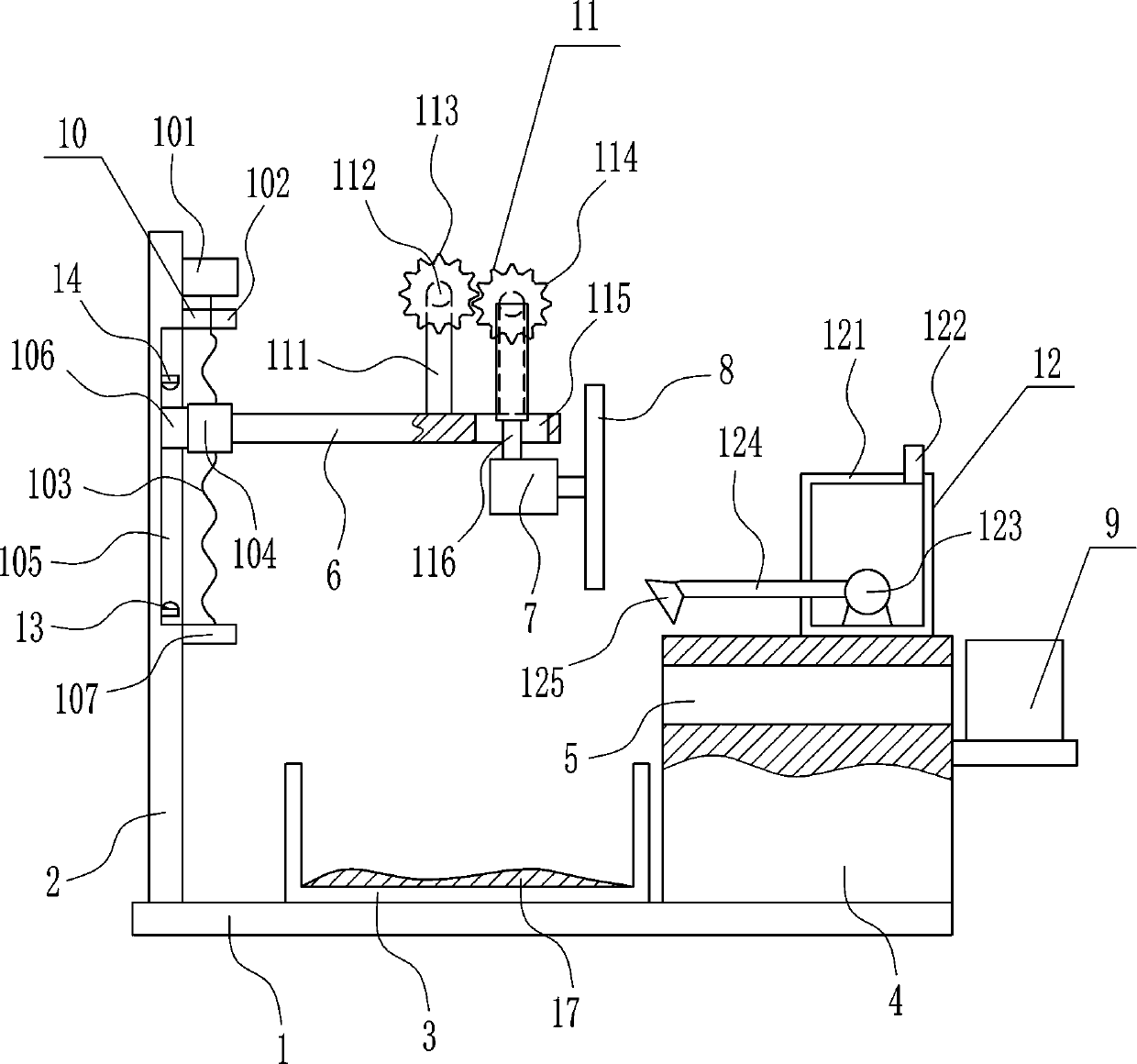 Steel pipe cutting device for engineering material