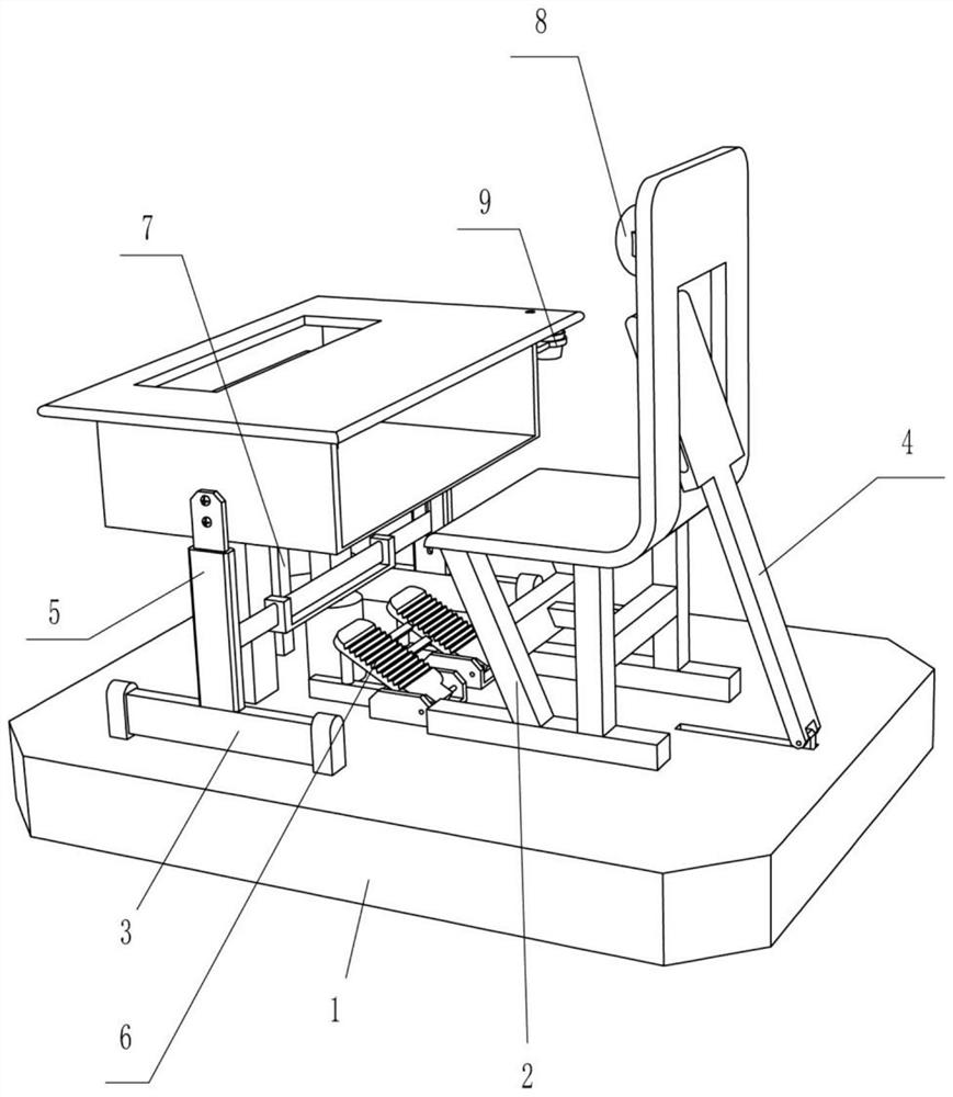 A desk and chair that can correct sitting posture