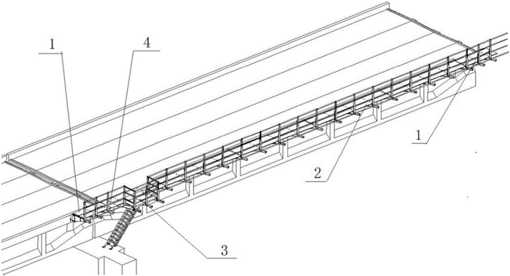 Concrete beam composite sidewalk