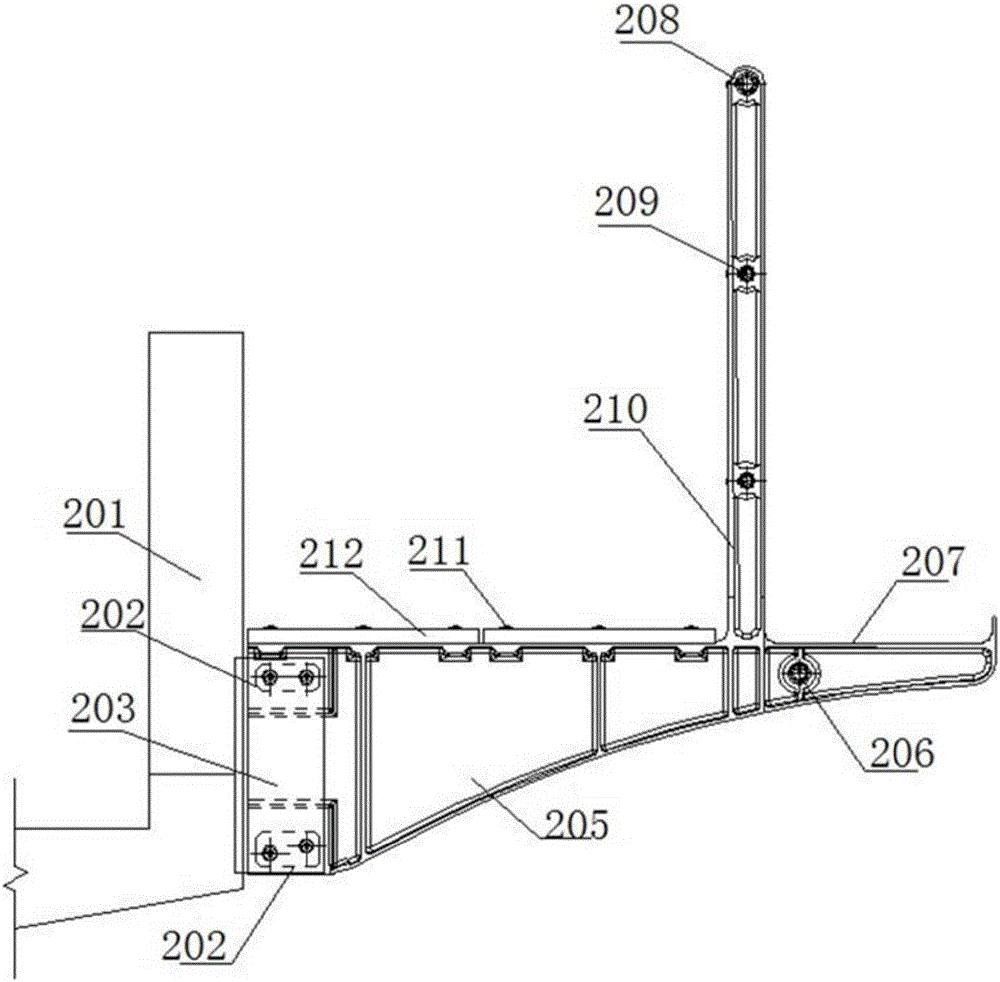 Concrete beam composite sidewalk