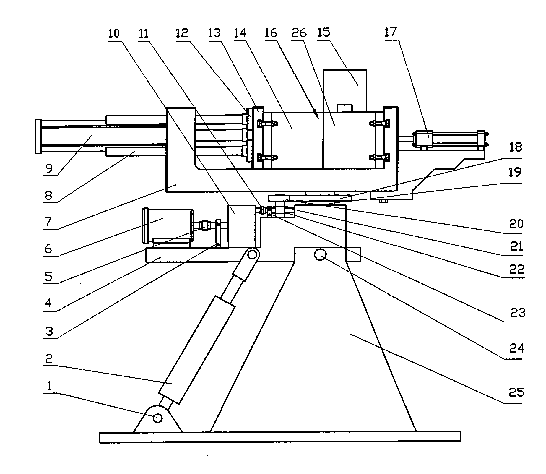 Bidirectional composite deflection tilting gravity casting method and device thereof