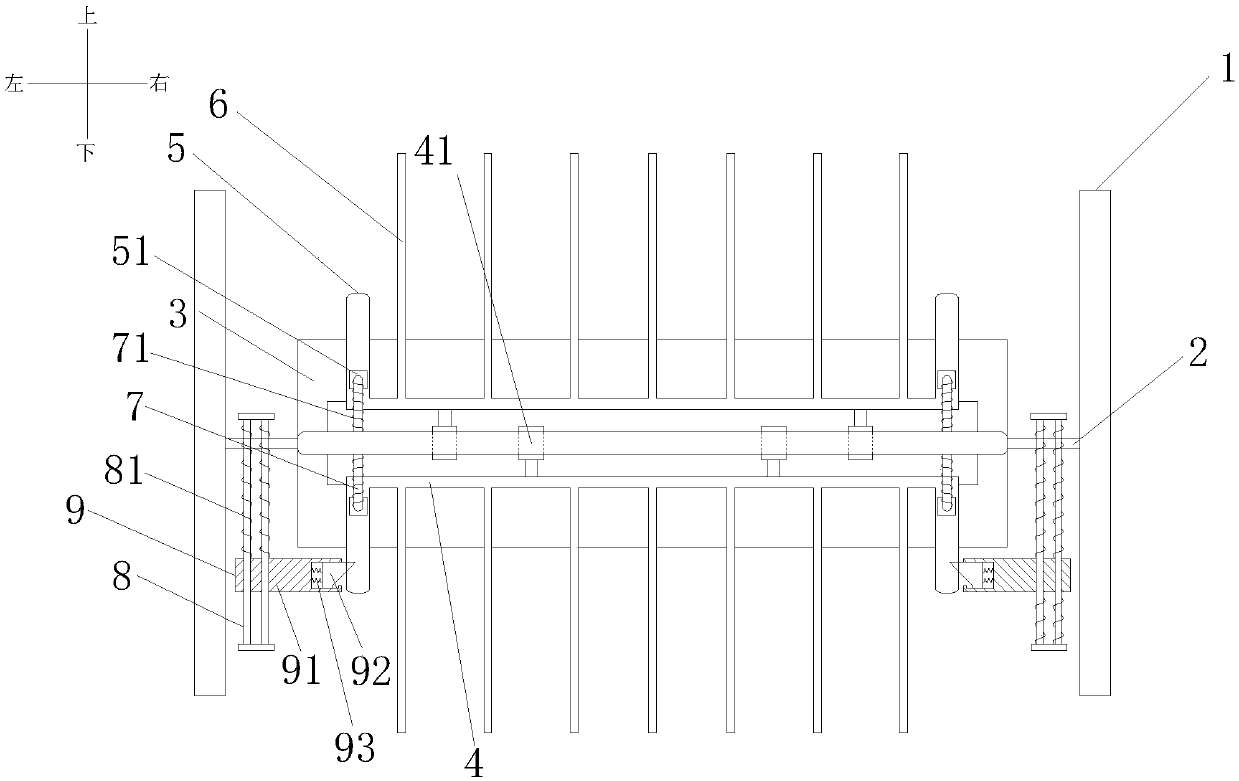 Force storage back throwing mechanism for water surface floating garbage cleaning ship