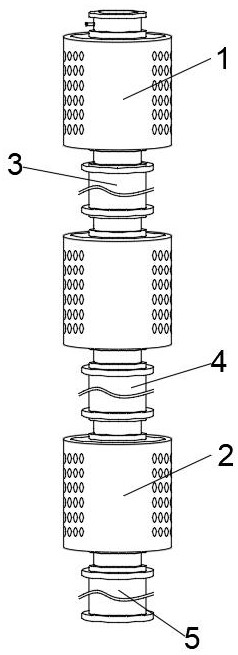 A double-layer steel pipe expandable external packer