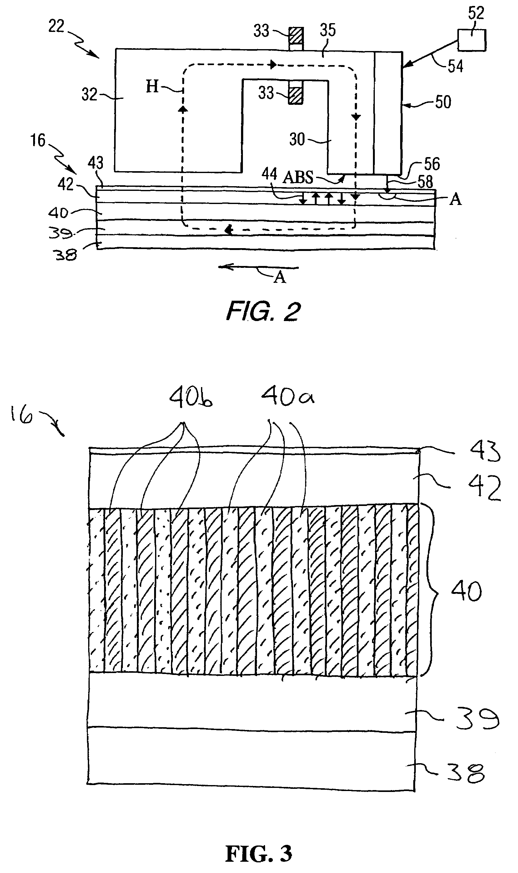 Patterned thin films and use of such films as thermal control layers in heat assisted magnetic recording media