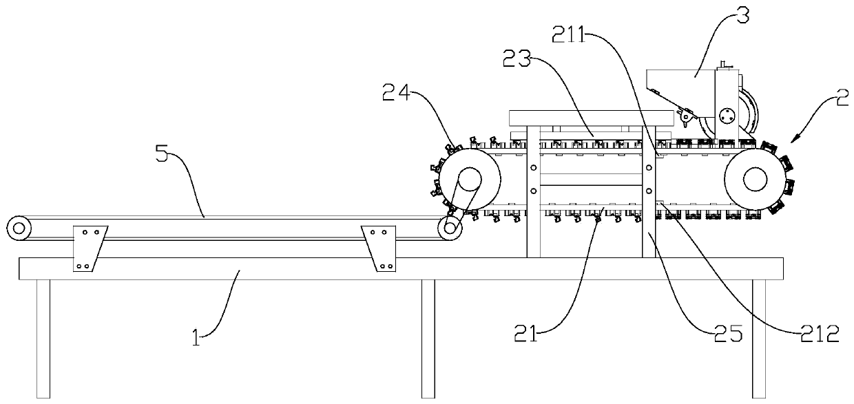 Duck intestine stringing machine