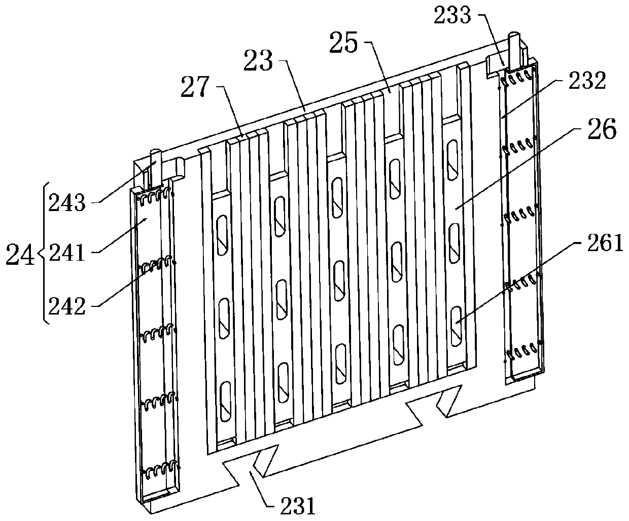 Forming die for manufacturing reinforced concrete prefabricated columns of fabricated building