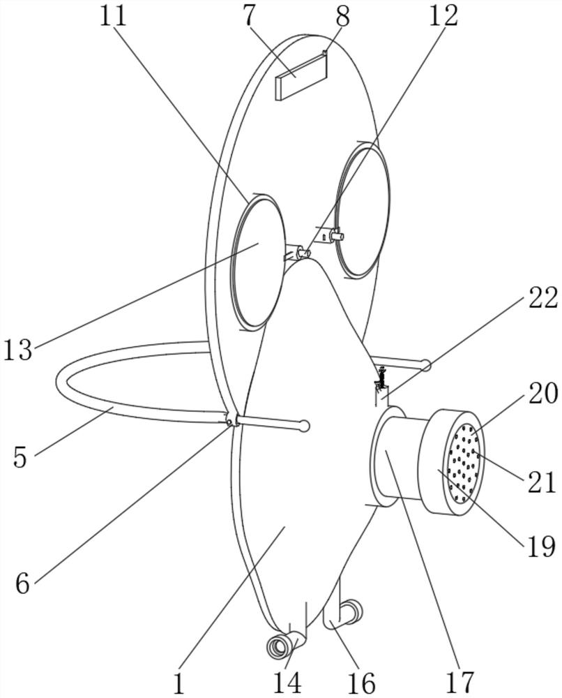 Gas mask with anti-fog mirror and using method