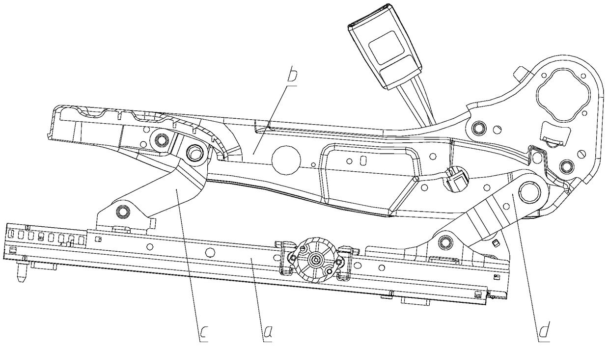 Car seat frame lifting mechanism