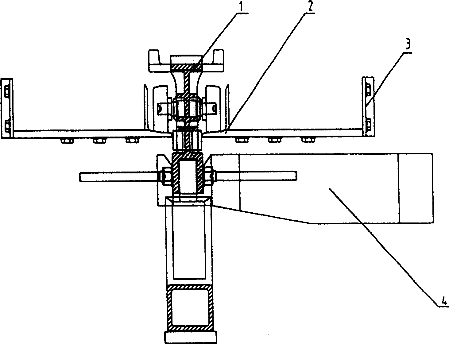 Vertical conveying device for accumulation type suspension conveyer assembly