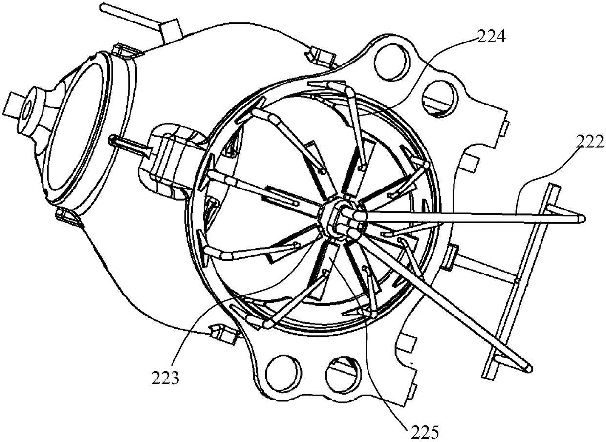 Mould and casting method of solid solution strengthened ferritic nodular cast iron wind power casting