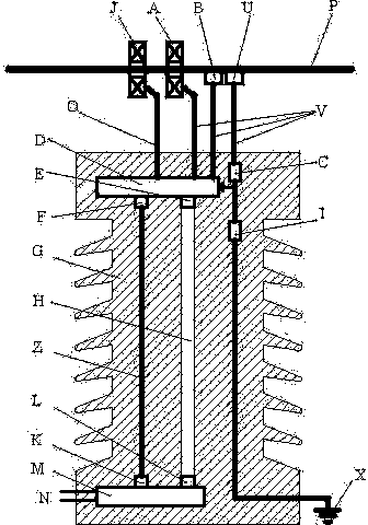 On-line detection device for comprehensive parameters of high voltage system based on composite power supply