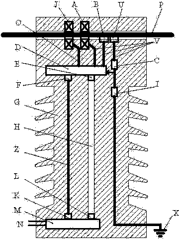 On-line detection device for comprehensive parameters of high voltage system based on composite power supply