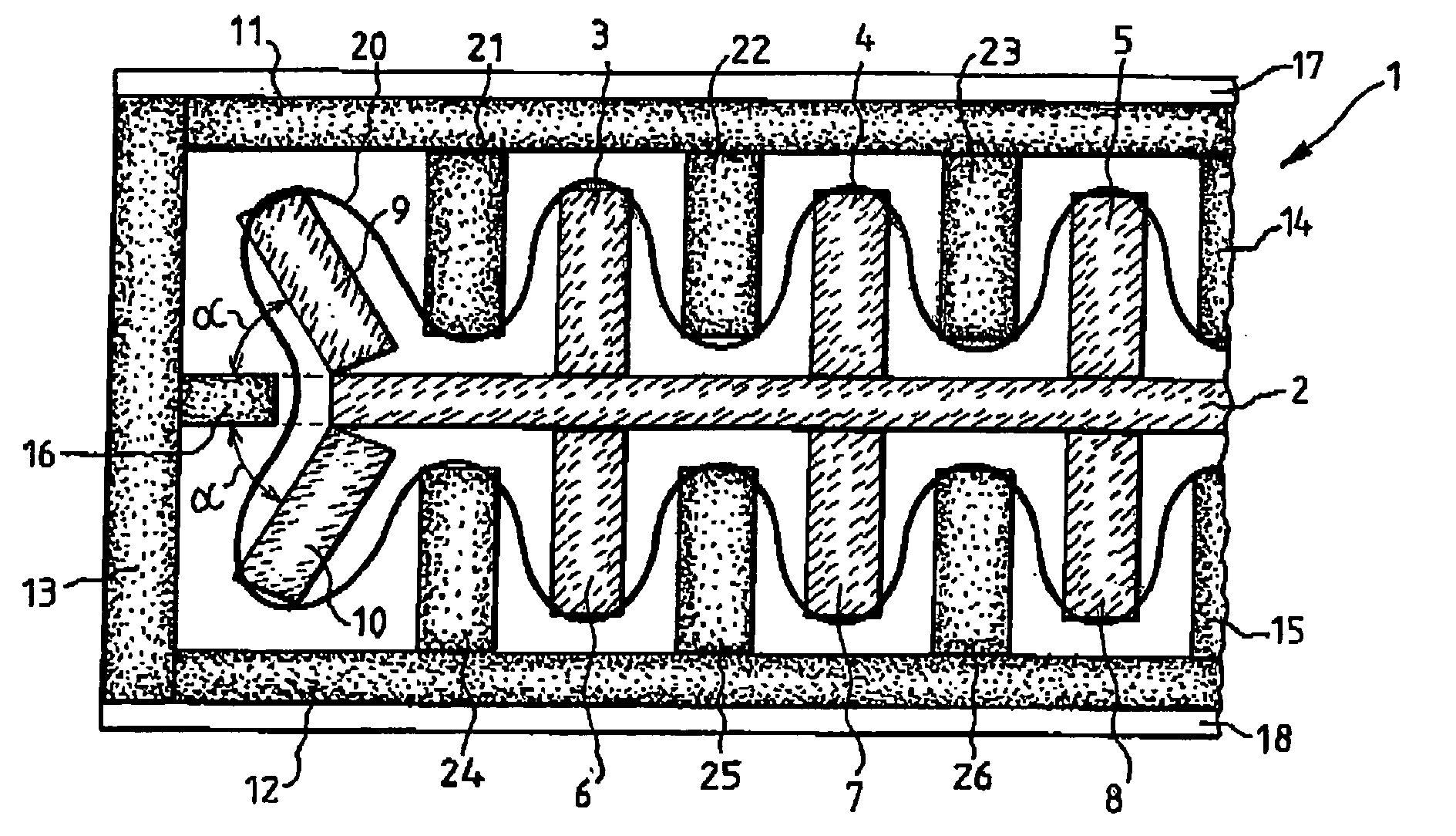 Magnet arrangement for a planar magnetron