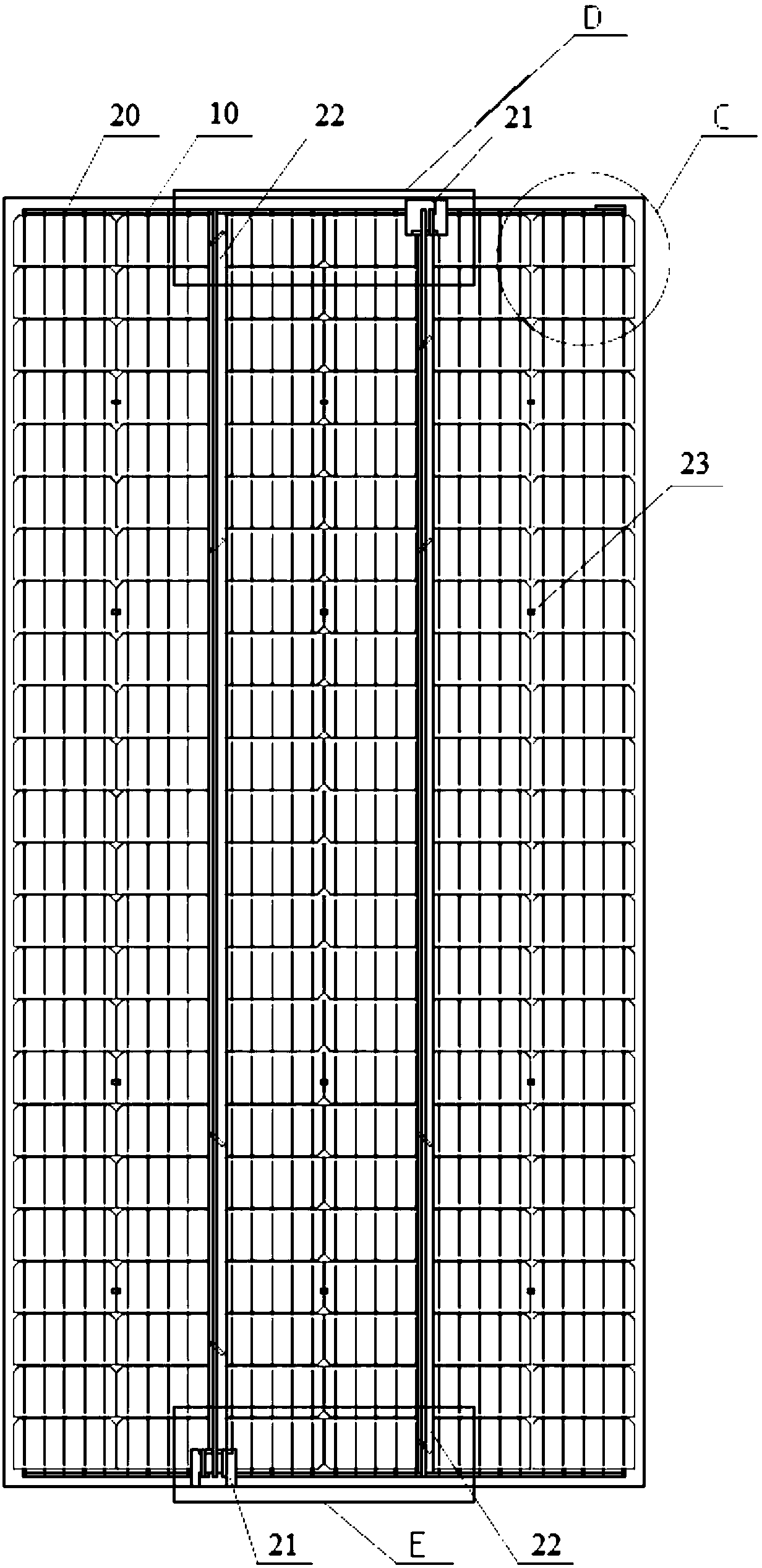 A half-slice photovoltaic module circuit and a half-slice photovoltaic module