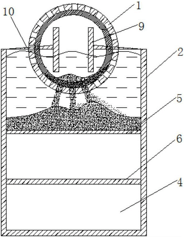 Device for old garbage classification in water