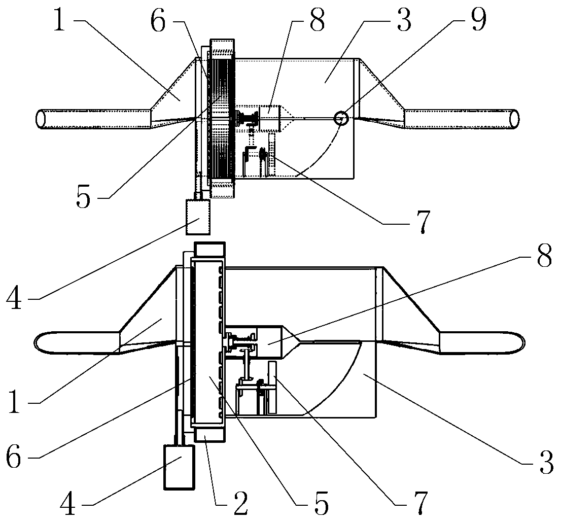 Automobile engine air intake filtering device