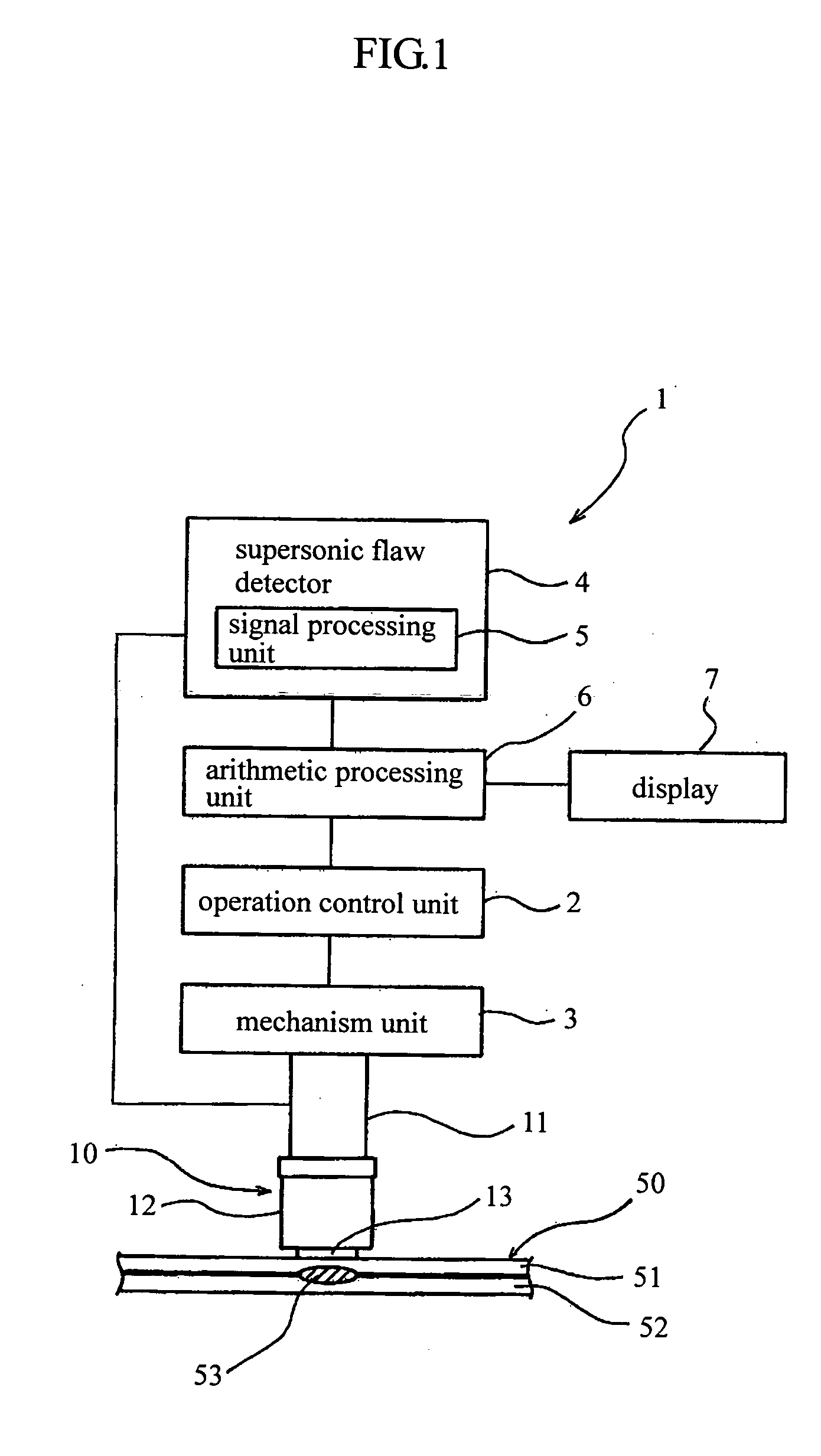 Supersonic sensor head for supersonic non-destructive test apparatus