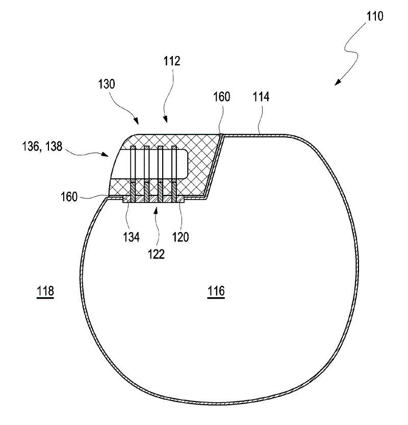 Electrical bushing with cermet-containing connecting element