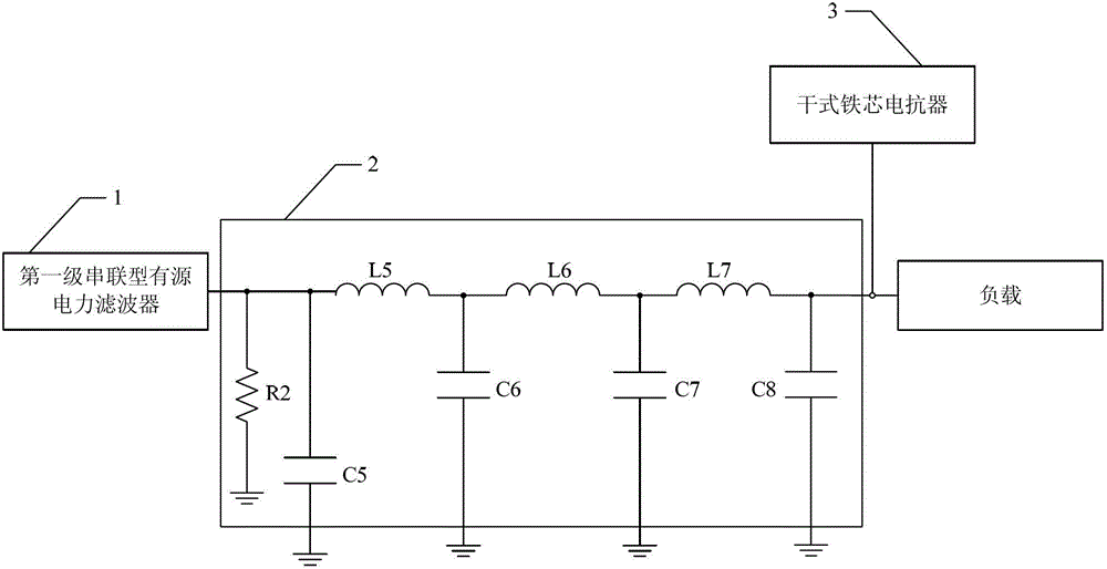 Harmonic suppression circuit for electromagnetic compatibility laboratory and compensation method thereof