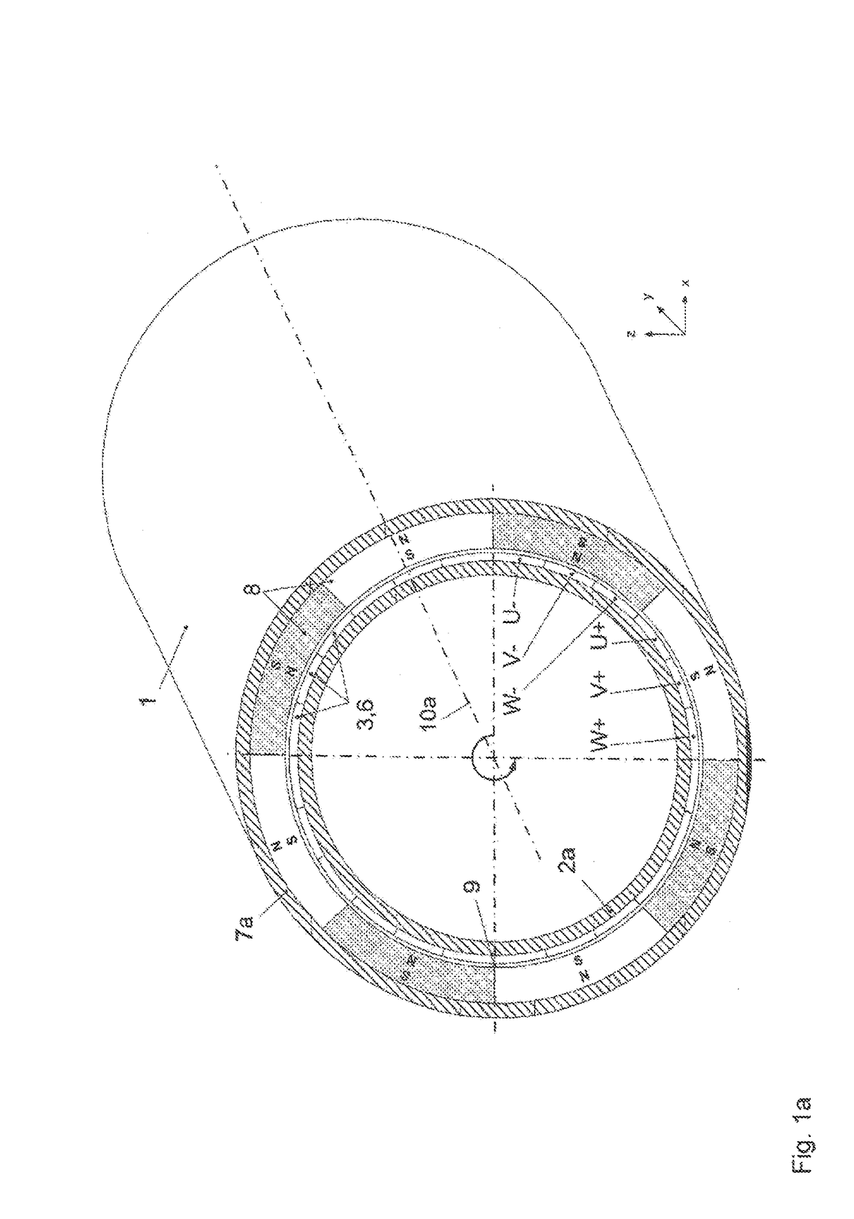 Electric motor having an iron-free winding