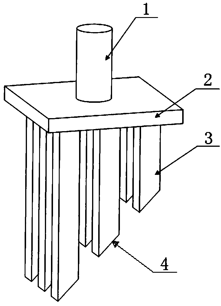 A preparation method of electrolytic machining array inclined hole cathode and array inclined hole cathode