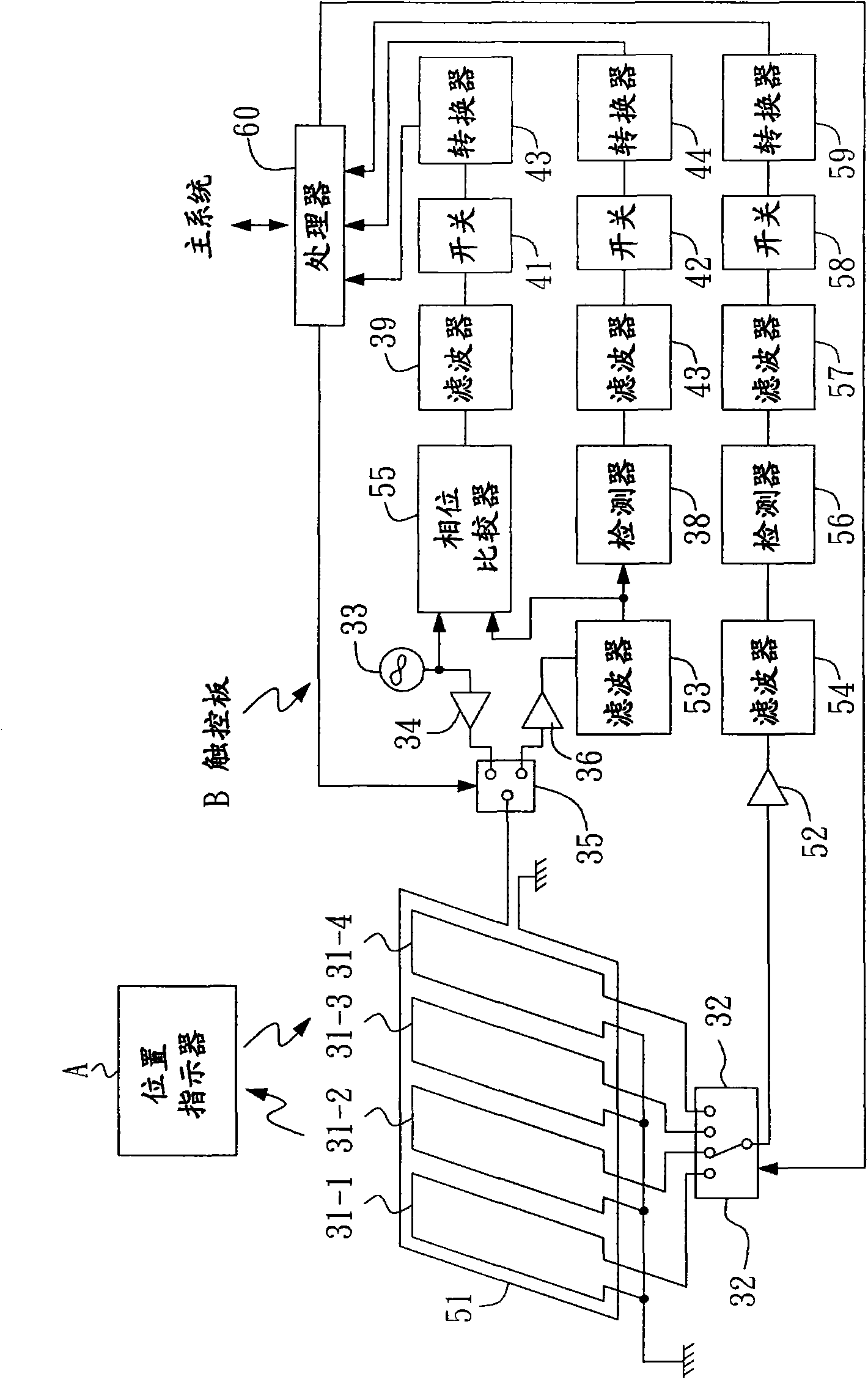 Hand input device with electromagnetic power transferring capability