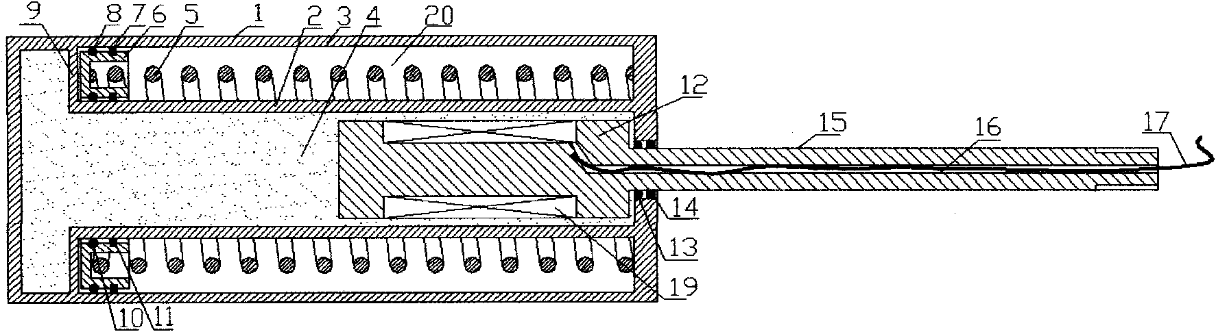 Single outstretch pole magneto-rheological damper with annular piston