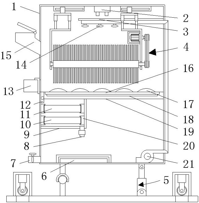 Efficient silkworm cocoon cleaning device for spinning