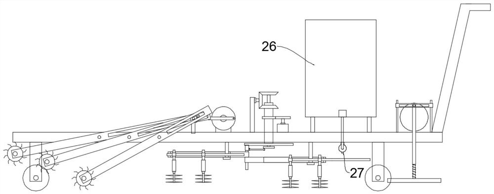 Land plowing and preparation device for sweet potato planting