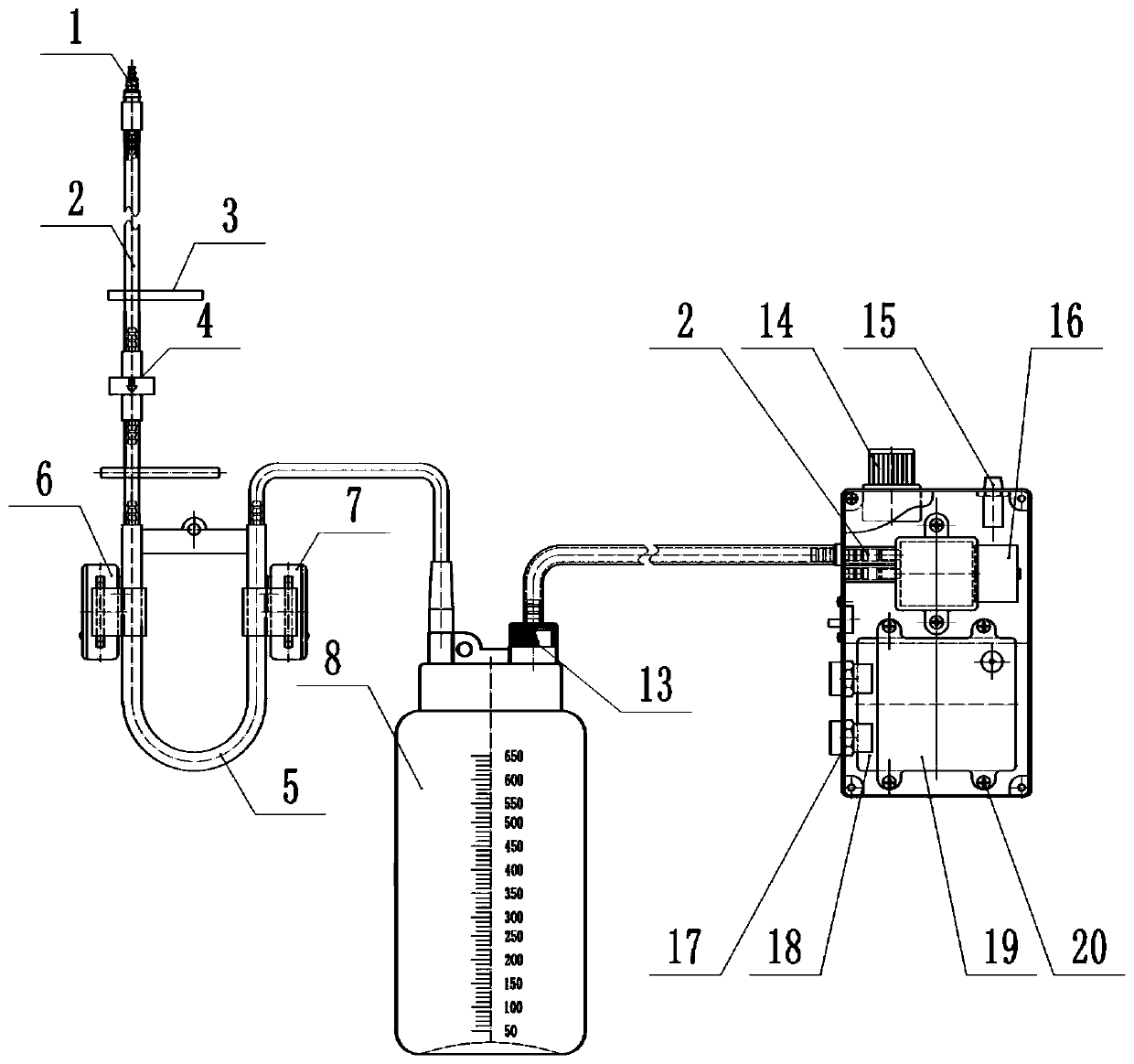 Adjustable type full-automatic negative pressure drainage apparatus