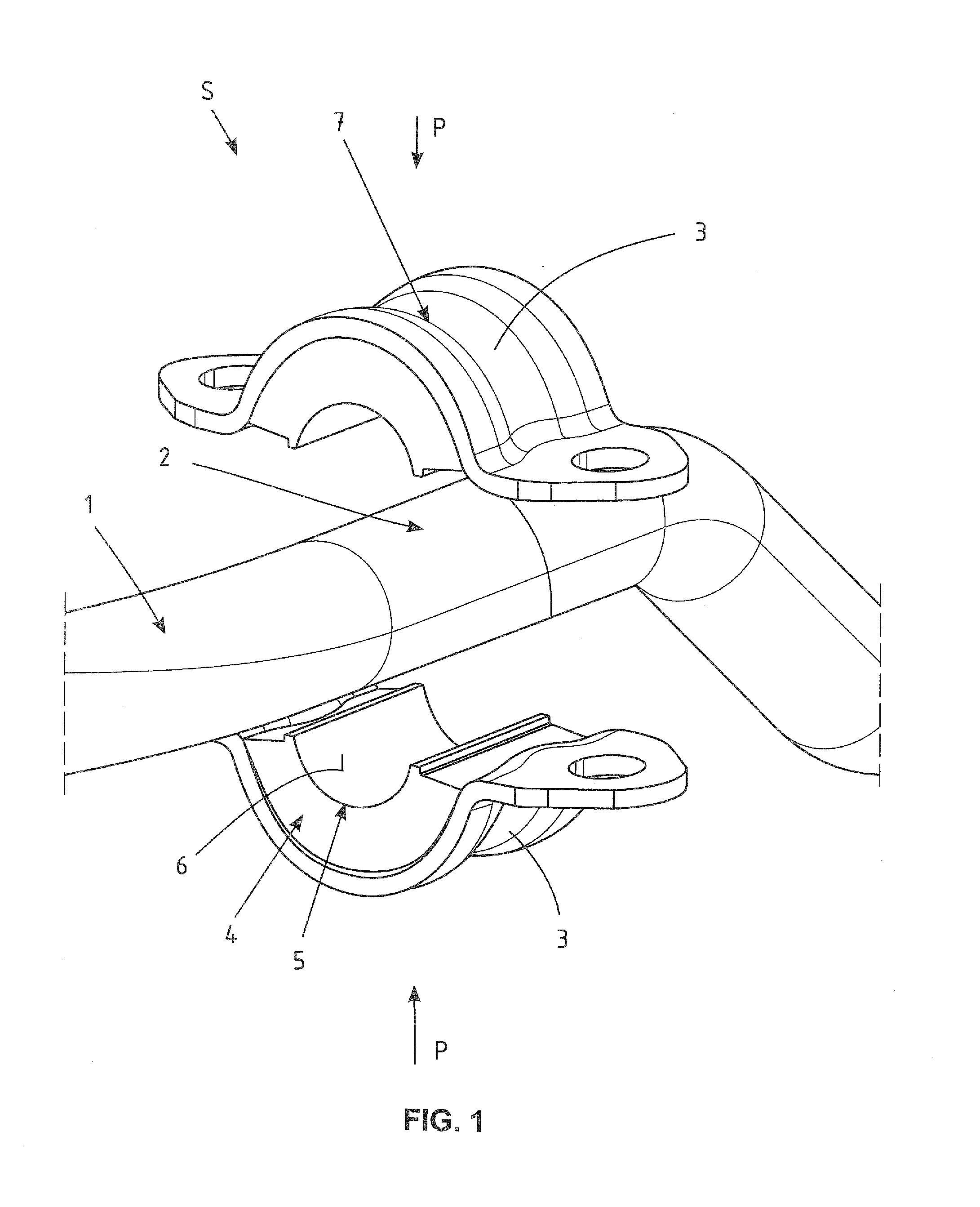 Method of producing a stabilizer with a stabilizer bearing