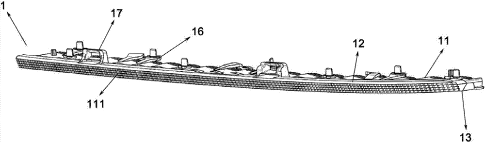 Light guide component and automobile lamp having same