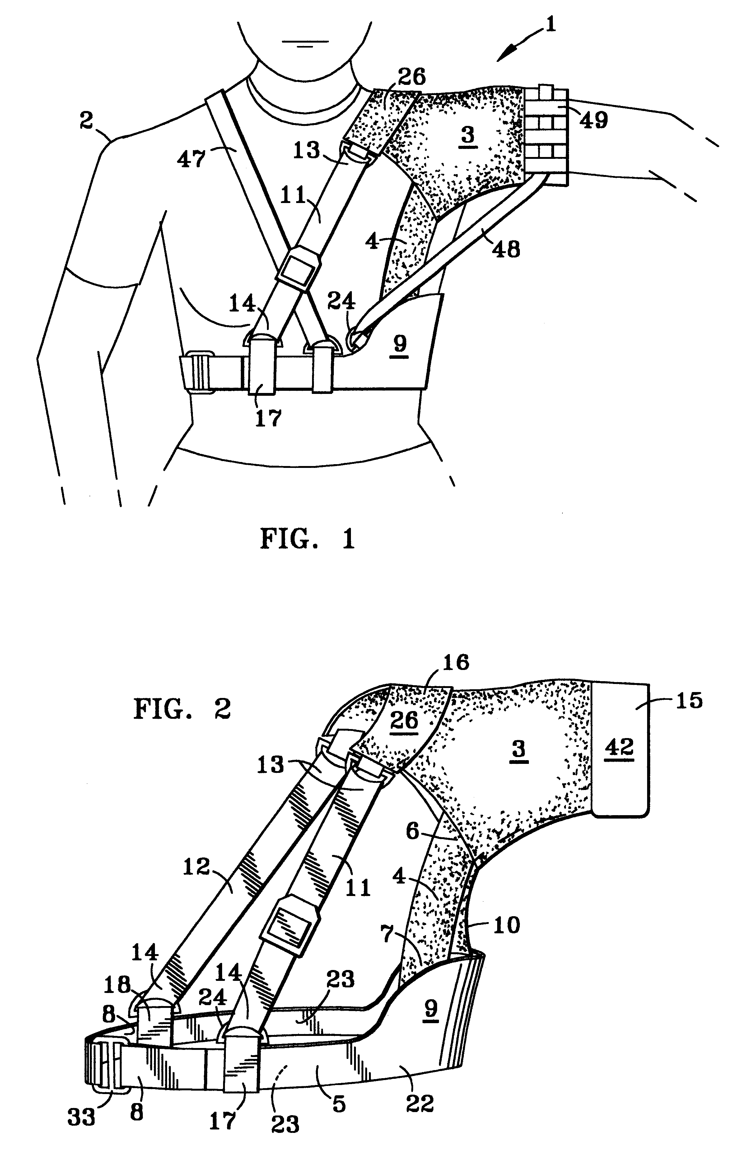 Rehabilitative shoulder support