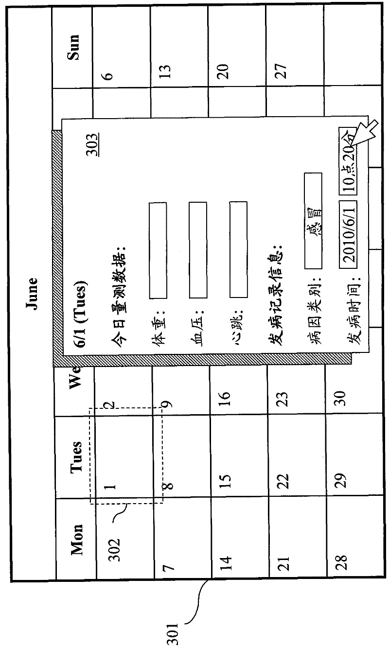 Medical history record display system and method