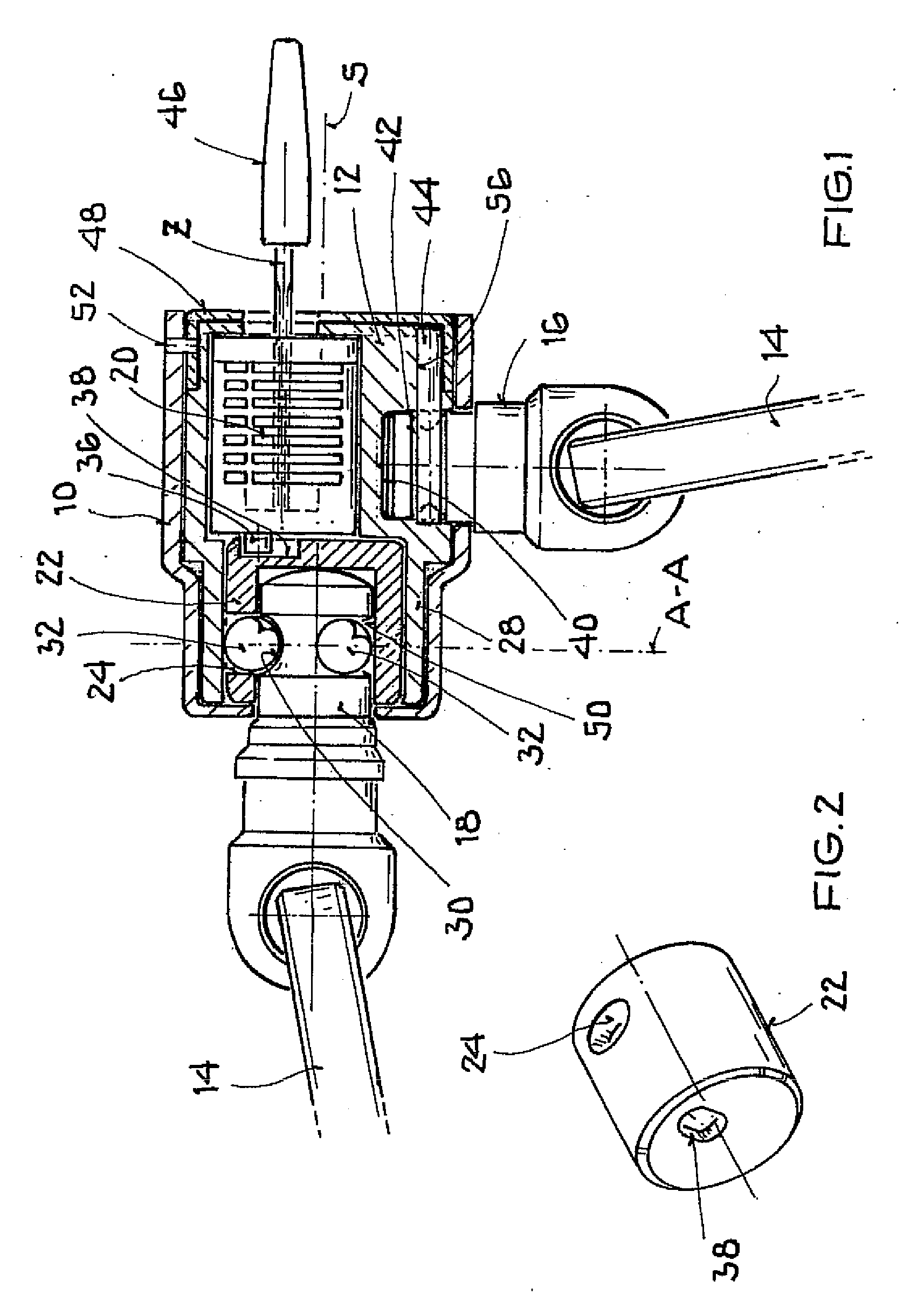 Loop lock having offset cylinder axis