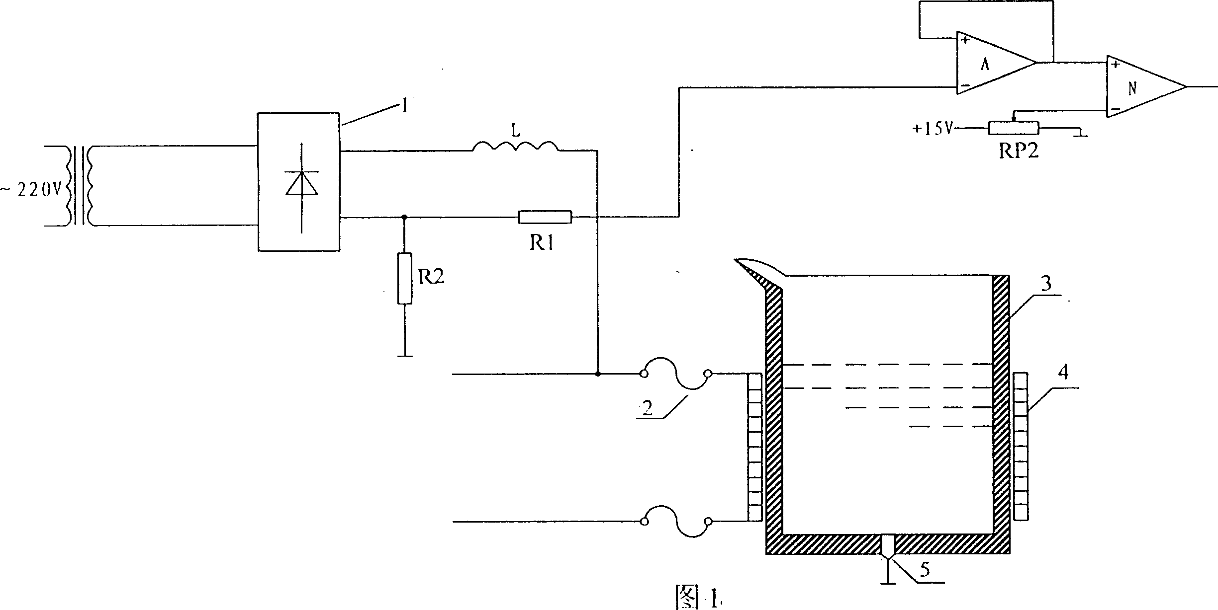 Lining thickness detector of smelting furnace