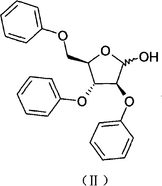 Method for preparing 2,3,5-tri-O-tribenzyl-1-chloro-D-arabinofuranose