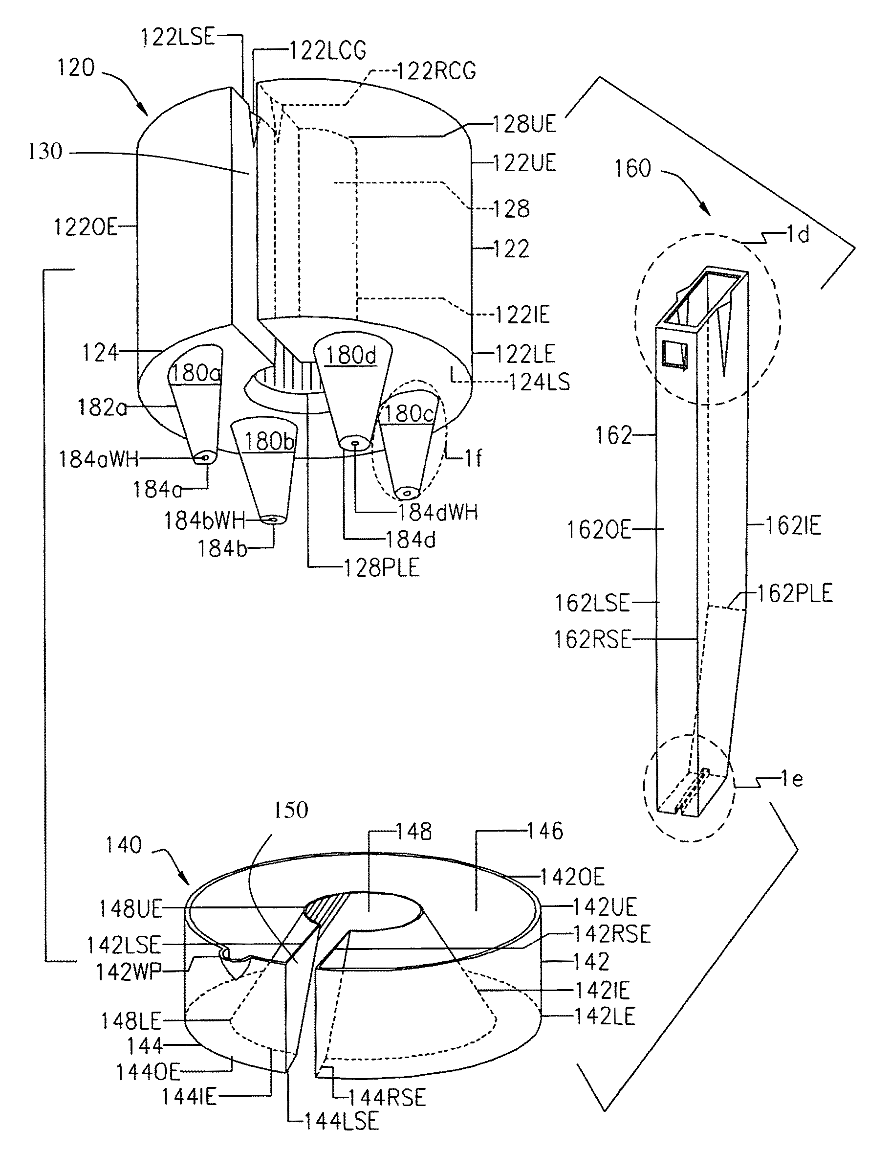 Decorative pole and base stand stabilizing container