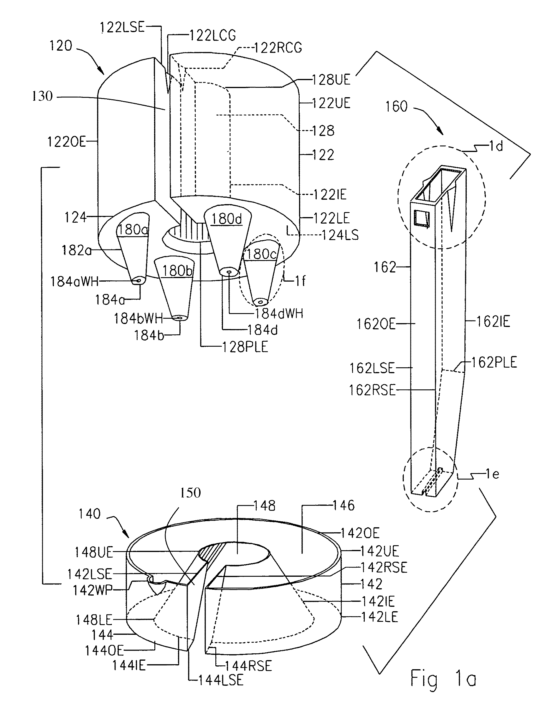 Decorative pole and base stand stabilizing container