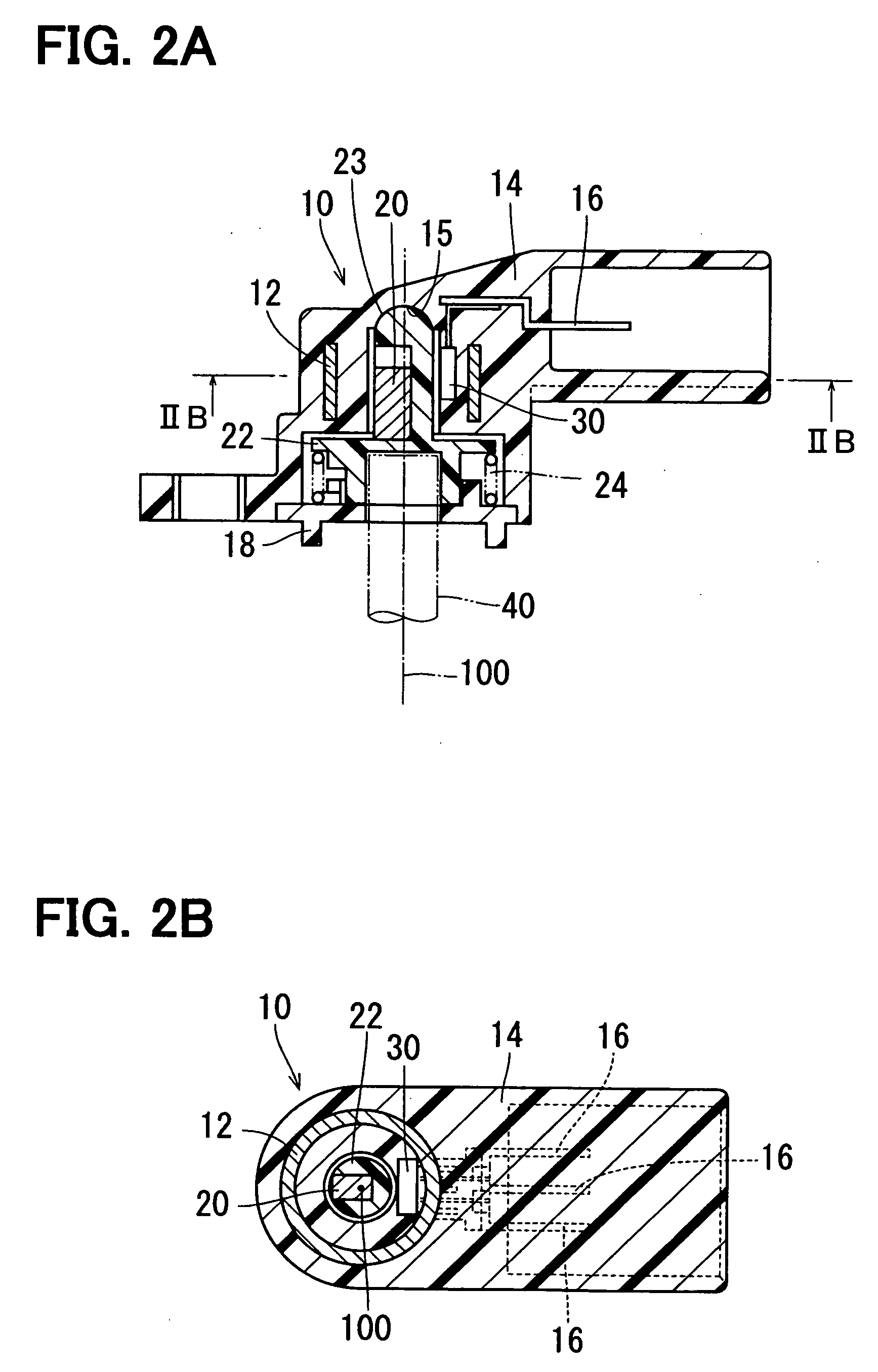 Magnetic rotation angle sensor